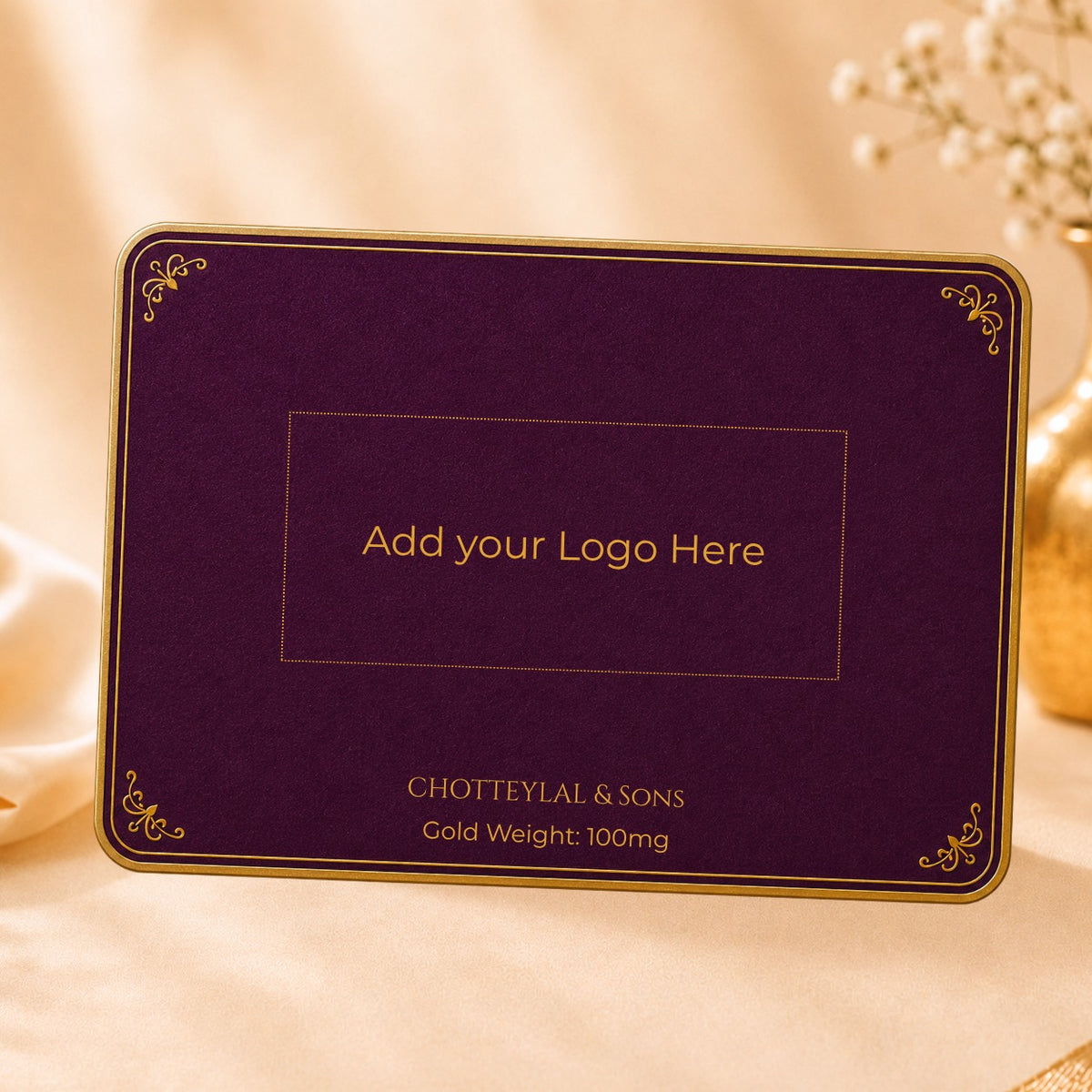 A Golden Gesture - 100mg Gold Coin with Card - Add Logo