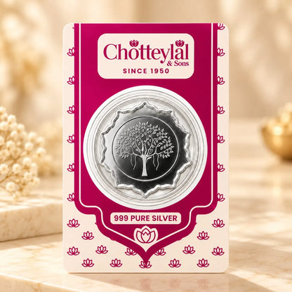 2g Silver Star Coin with Chotteylal Premium Blister Card