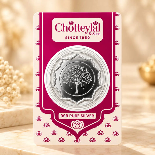 2g Silver Star Coin with Chotteylal Premium Blister Card