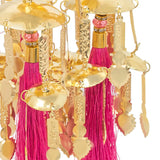 Golden & Pink Tassels Heavy Ceremonial Kaleera