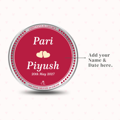Chotteylal & Sons Customised 1st Anniversary Silver Coin