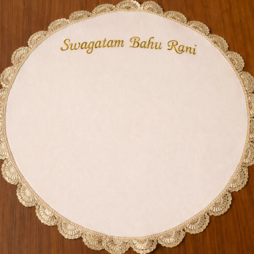 Wedding Hand Thaapa with Personalized Single-Line Message