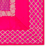 Raw Silk With Gota Work Bandhani Lace pooja mat