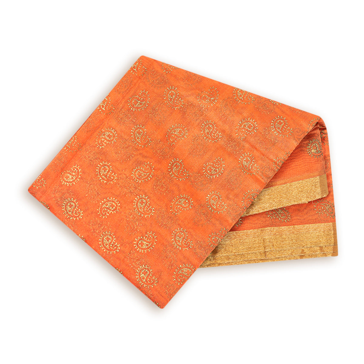 Set of 5/10 Chanderi Cotton, Orange Block Printing Pagadi Safa for Men