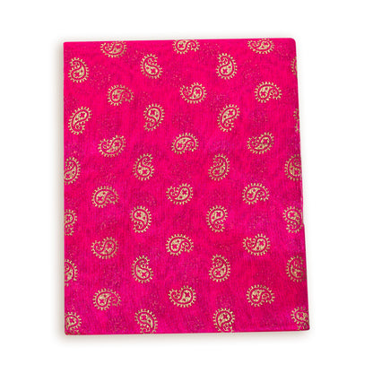 Set of 5/10 Chanderi Cotton, Rani Pink Block Printing Pagadi Safa for Groom