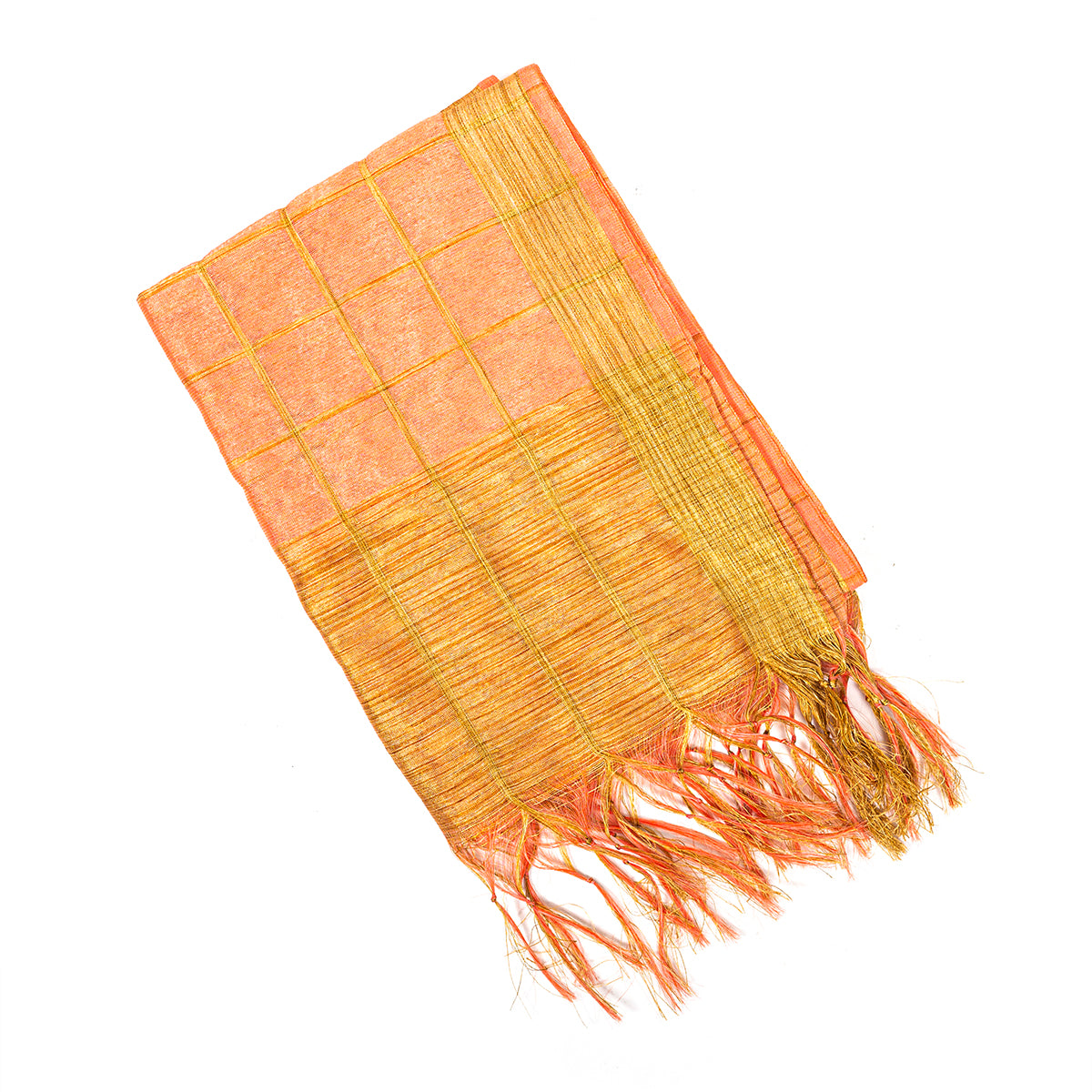 Set of 5/10 Chanderi Cotton With Golden check print