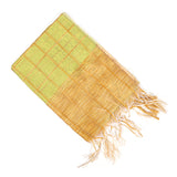 Set of 5/10 Chanderi Cotton With Golden check print