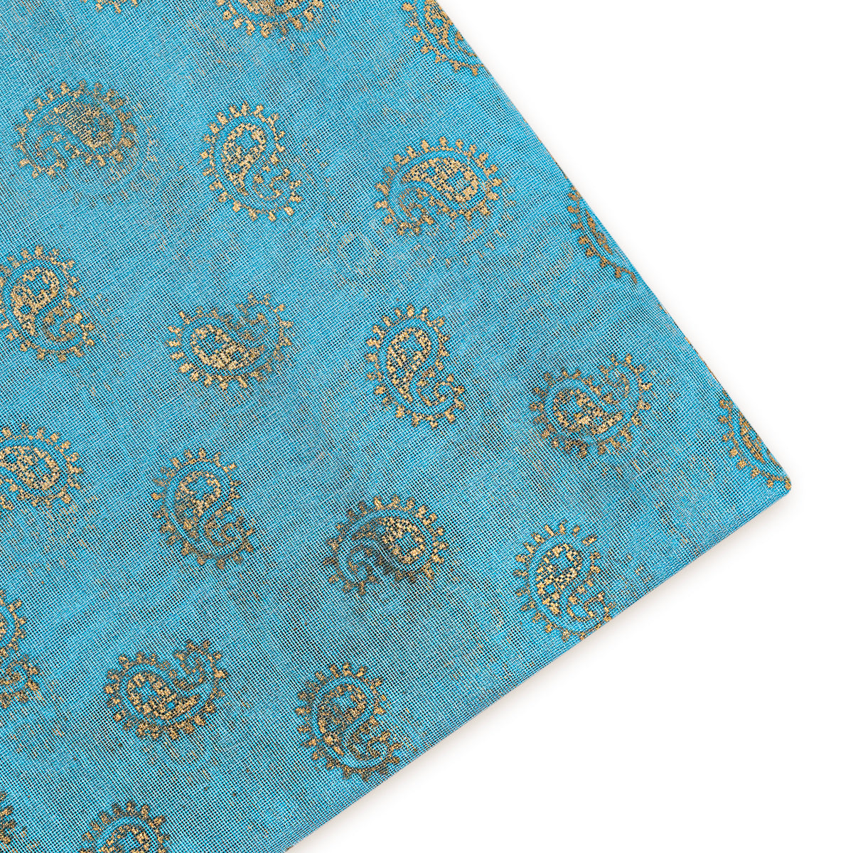 Set of 5/10 Chanderi Cotton, Teal Block Printing Pagadi Safa Cloth