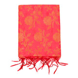 Set of 5/10 Chanderi Cottonn Pink with Golden block print Stoll