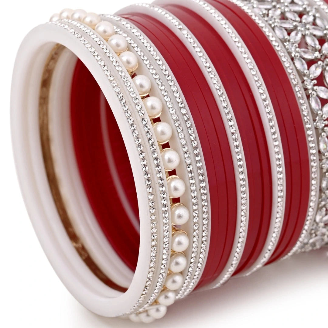 Maroon Hand Finish Designer Wedding | Bridal chura