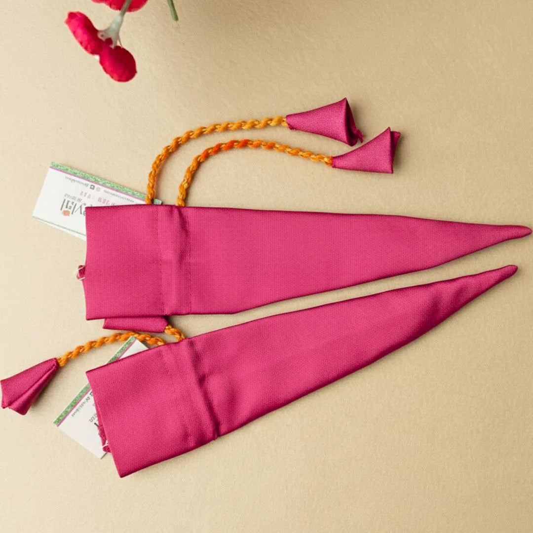 Chotteylal and Sons Dark Pink Satin Plain Mehendi Cone Cover