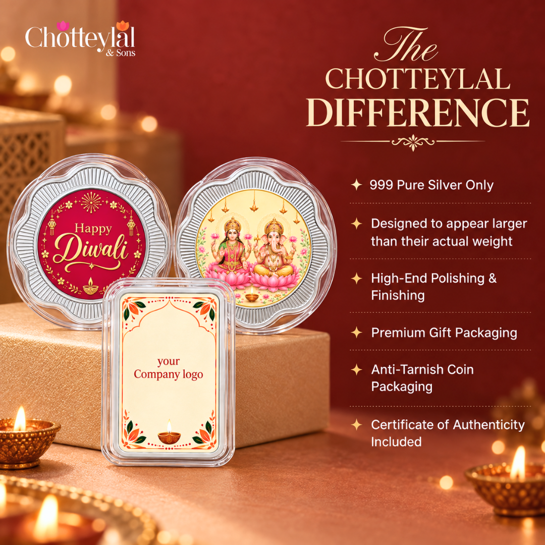 Diya In Every Corner — 2g Silver Coin, Add Company Logo