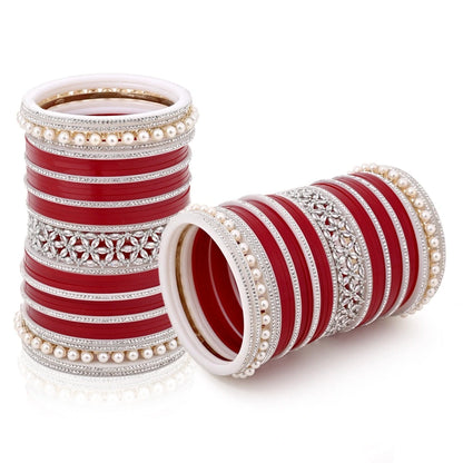 Maroon Hand Finish Designer Wedding | Bridal chura