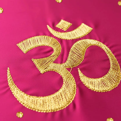 Dark Pink Om Motif Mehendi Mat