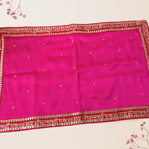 Sada Saubhagyawati Pink Mehendi Mats for Bridal Ceremony