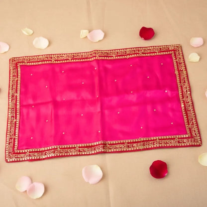 Sada Saubhagyawati Pink Mehendi Mats for Bridal Ceremony