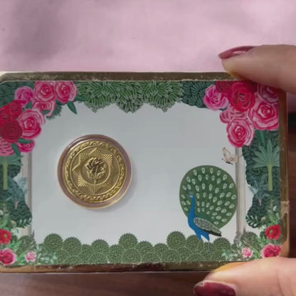 100mg Gold Rose Coin – Luxury Floral Gift Box