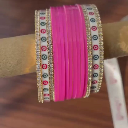 Pink Semi Pearl Bridal Chooda – Chotteylal & Sons