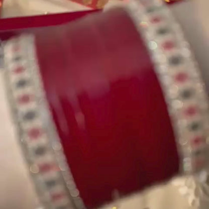 Pure Pearl Classic Diamond Maroon Chooda Set of 15