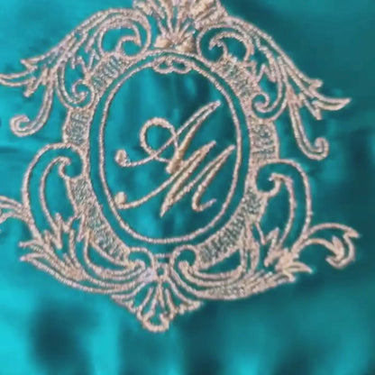 Green Mehndi Mat Customizable With Logo and 1 Line Text