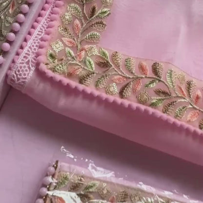 Premium Royal Pink Shagun Tray Set