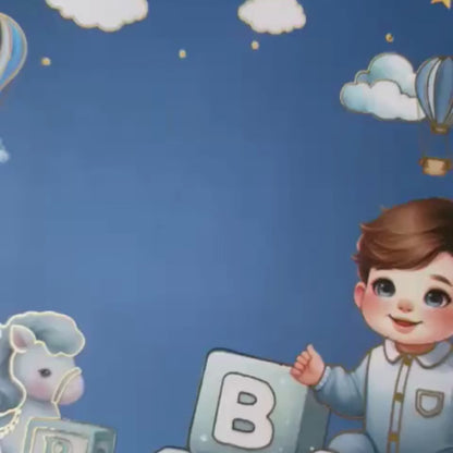 Musical Baby Boy Coin Box, UV Printed, Round Shape, Set of 5 Coins, (2 Gram Each), 999 Purity - Ready To Ship