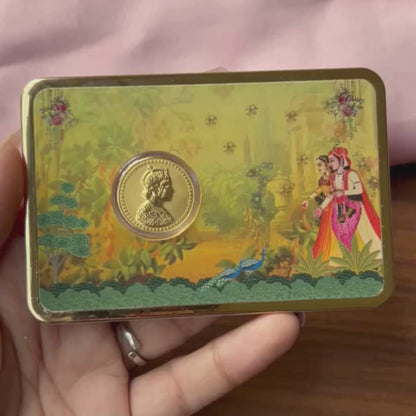 100mg Gold Queen (Raja Rani) Coin – Royal Couple Collection
