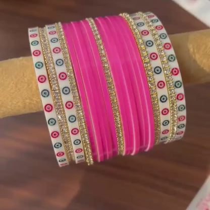 Pink Semi Pearl Bridal Chooda – Chotteylal & Sons