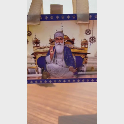 Guru Nanak Dev Ji, Sikh Silver Coin, Flower Shape, UV Print, 5 GM, 999 Purity Silver Coin