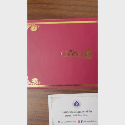 Banyan Tree Design, Tri-Color Finish, Round Shape, Set of 3 Coins (3 Gram Each), 999 Purity Silver Coin - Ready To Ship