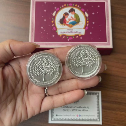 999 Pure Silver Coin Gift Set for Raksha Bandhan