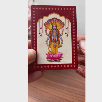 Vishnu Ji, Silver, Round Shape, 1 GM, 999 Purity Silver Coin (Set of 10)