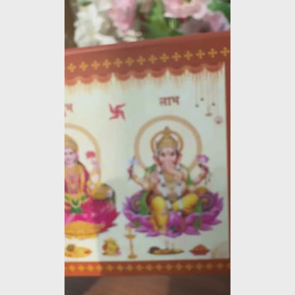 Laxmi Ganesh ji, Silver, Folder Box, 5gm, 999 Purity Silver Coins