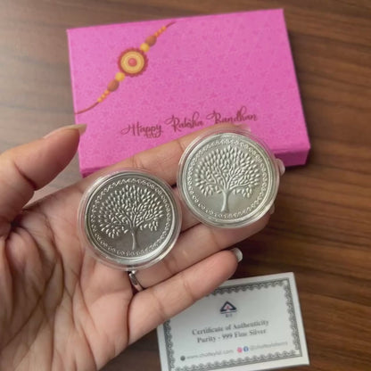 Festive 999 Pure Silver Coin Gift Set – Raksha Bandhan Special