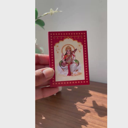 Saraswati Ji, Silver, Round Shape, 1 GM, 999 Purity Silver Coin