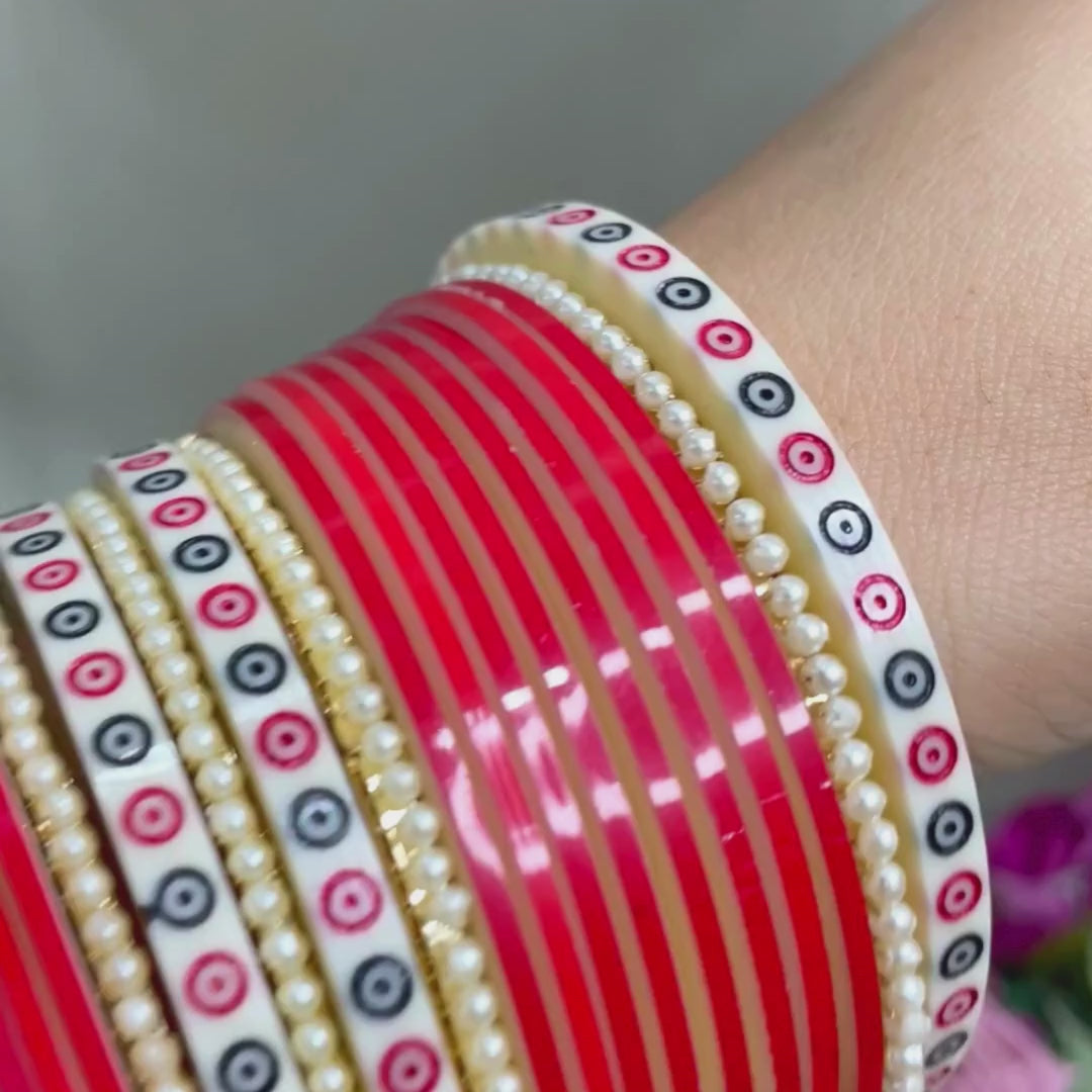 Dark Red Chura | Bridal chura – Chotteylal and Sons