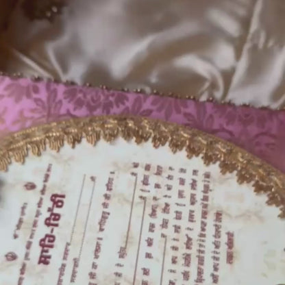 Pink Musical Sahe Chitthi / Lagan Patrika | Palki/Doli Style Traditional Invitation Set – Includes Mithai Box and Invitation Card