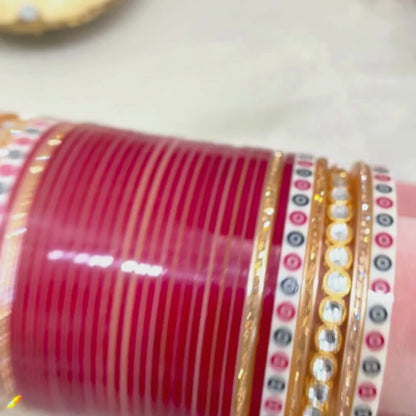 Pure Pearl Golden Bliss Kundan Dark Red Chooda