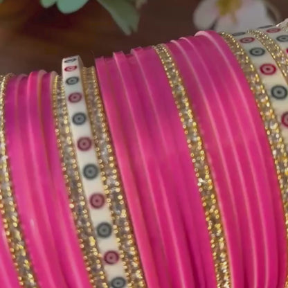 Pink Semi Pearl Bridal Chooda – Chotteylal & Sons