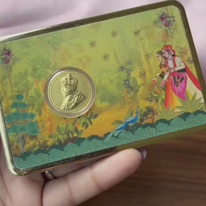 100mg Gold King (Raja Rani) Coin – Royal Legacy Premium Gift Box
