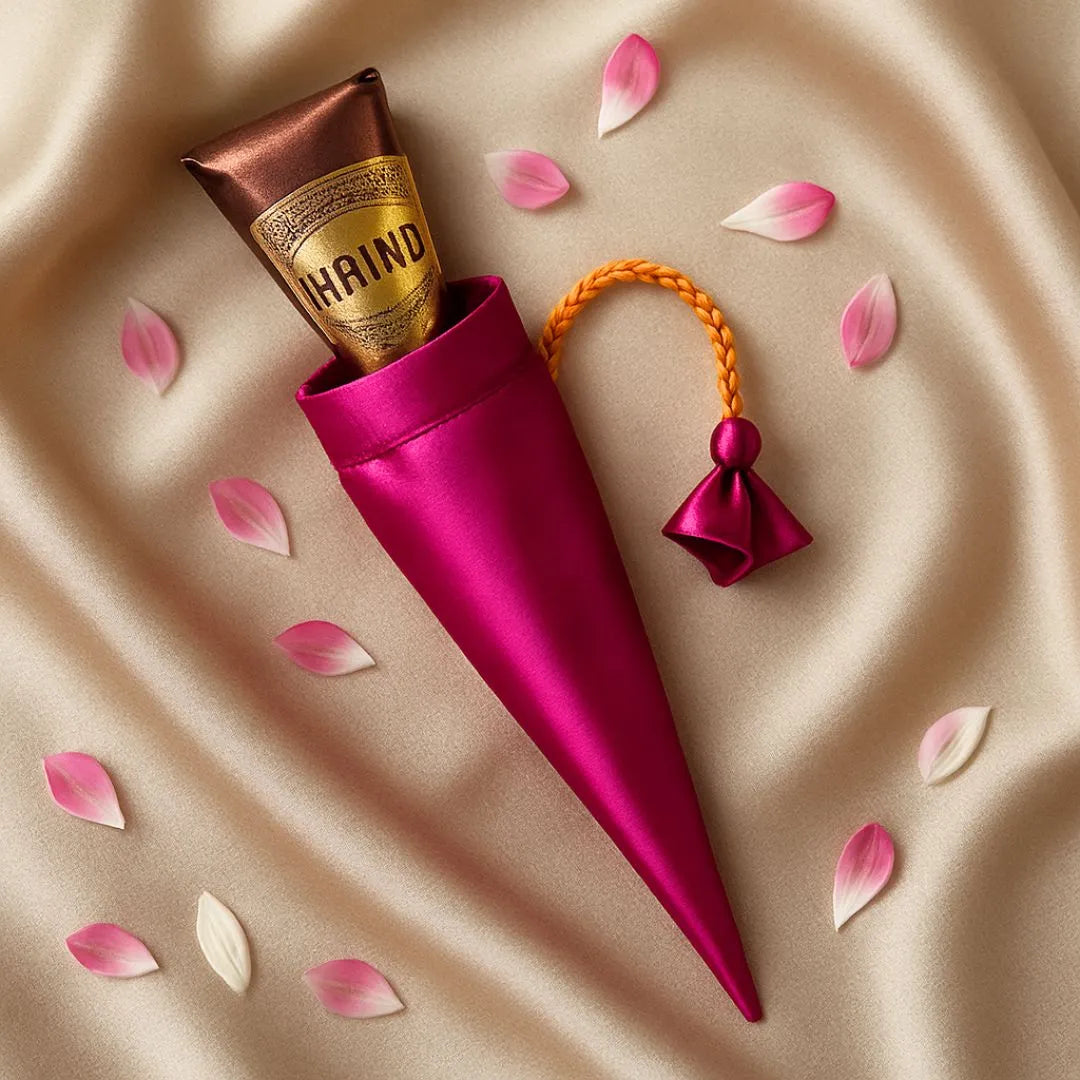 Chotteylal and Sons Dark Pink Satin Plain Mehendi Cone Cover
