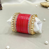 Pure Pearl Grace Kundan Red Chooda