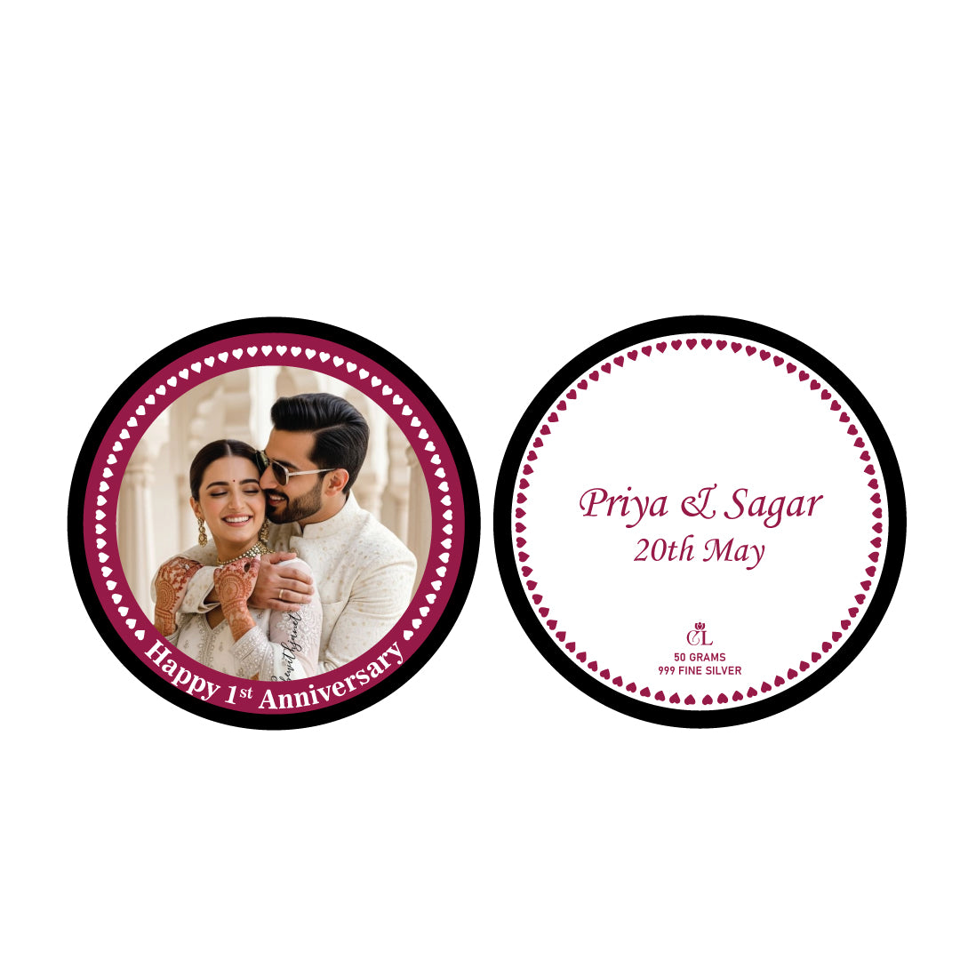 Premium Customised Silver Coin | Personalized Pure Silver Gift