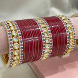 Pure Pearl Radiant Kundan Maroon Chooda