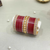 Pure Pearl Graceful Kundan Maroon Chooda