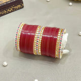 Pure Pearl Stylish Kundan Maroon Chooda