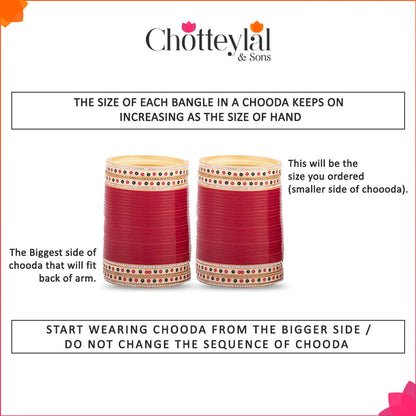 Shreya Gera -  Maroon Hand Finished Designer Chooda With Flower Dots & Shimmer Bangles & Indo-Western Golden Bridal Kaleera