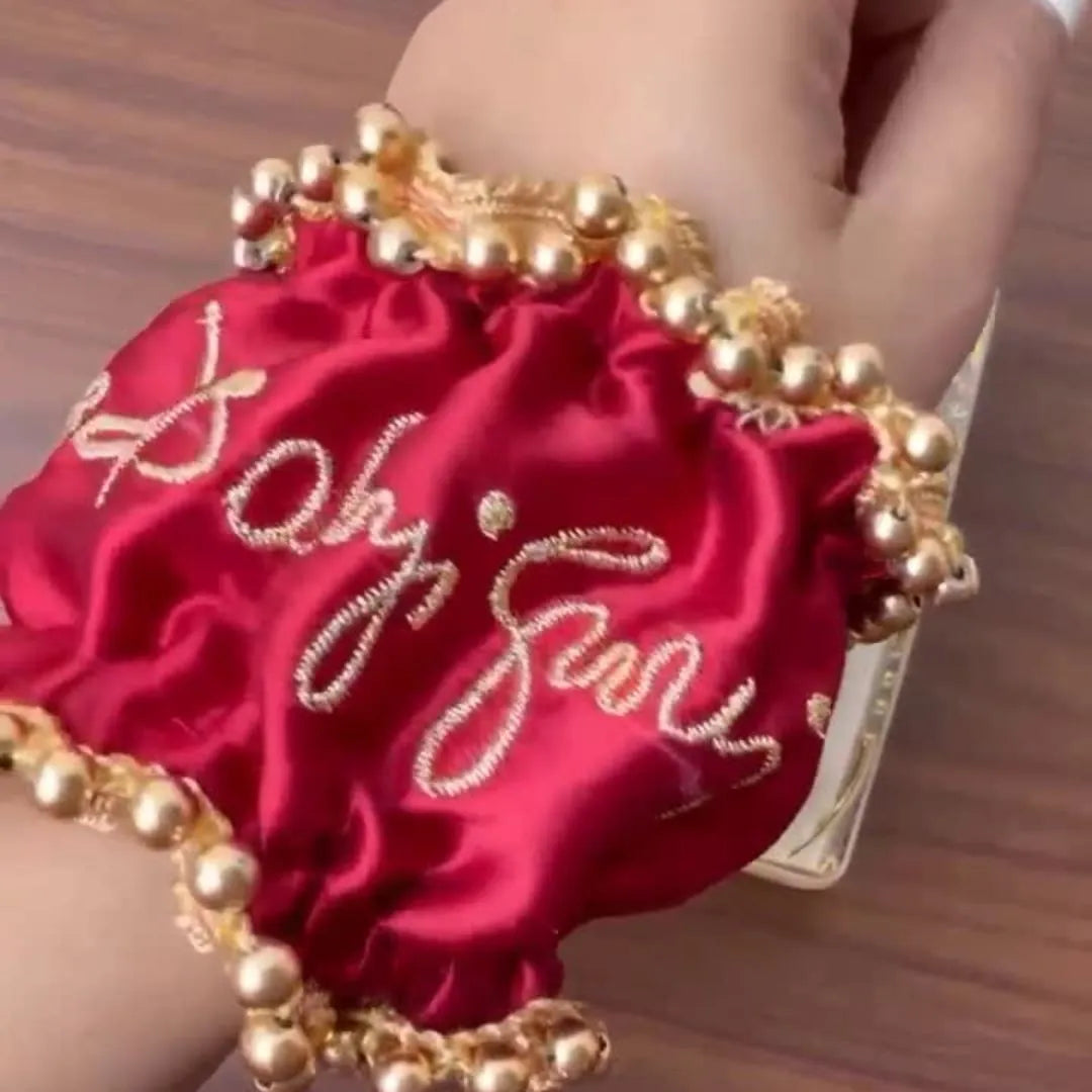 Guruji Blessings Always Premium Magenta Gaana Cover with Traditional Gaana