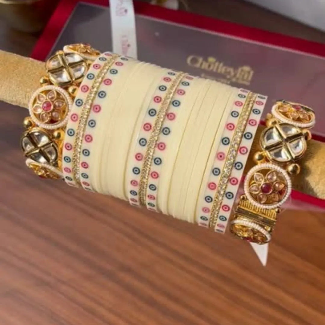 Ivory Bridal Chooda with Timeless Regal Beauty