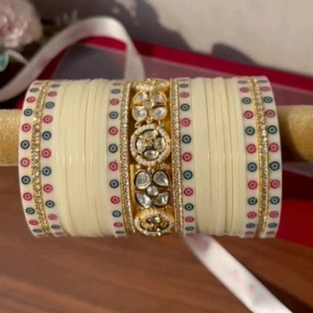 Ivory Wedding Chooda Inspired by Heritage Traditions